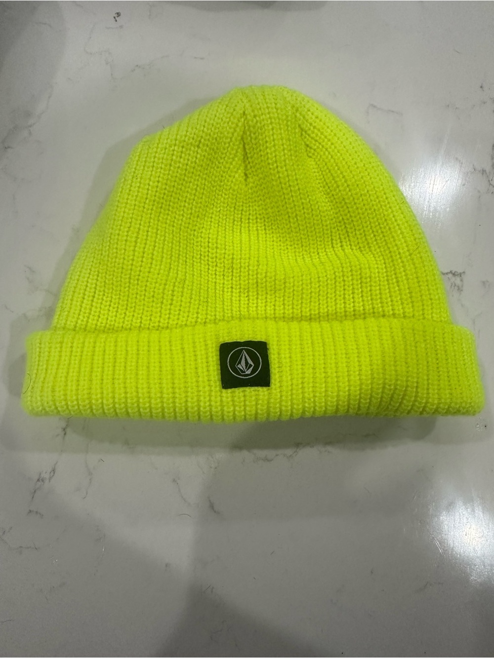 Volcom High-Vis Neon Yellow Knit Cuffed Beanie